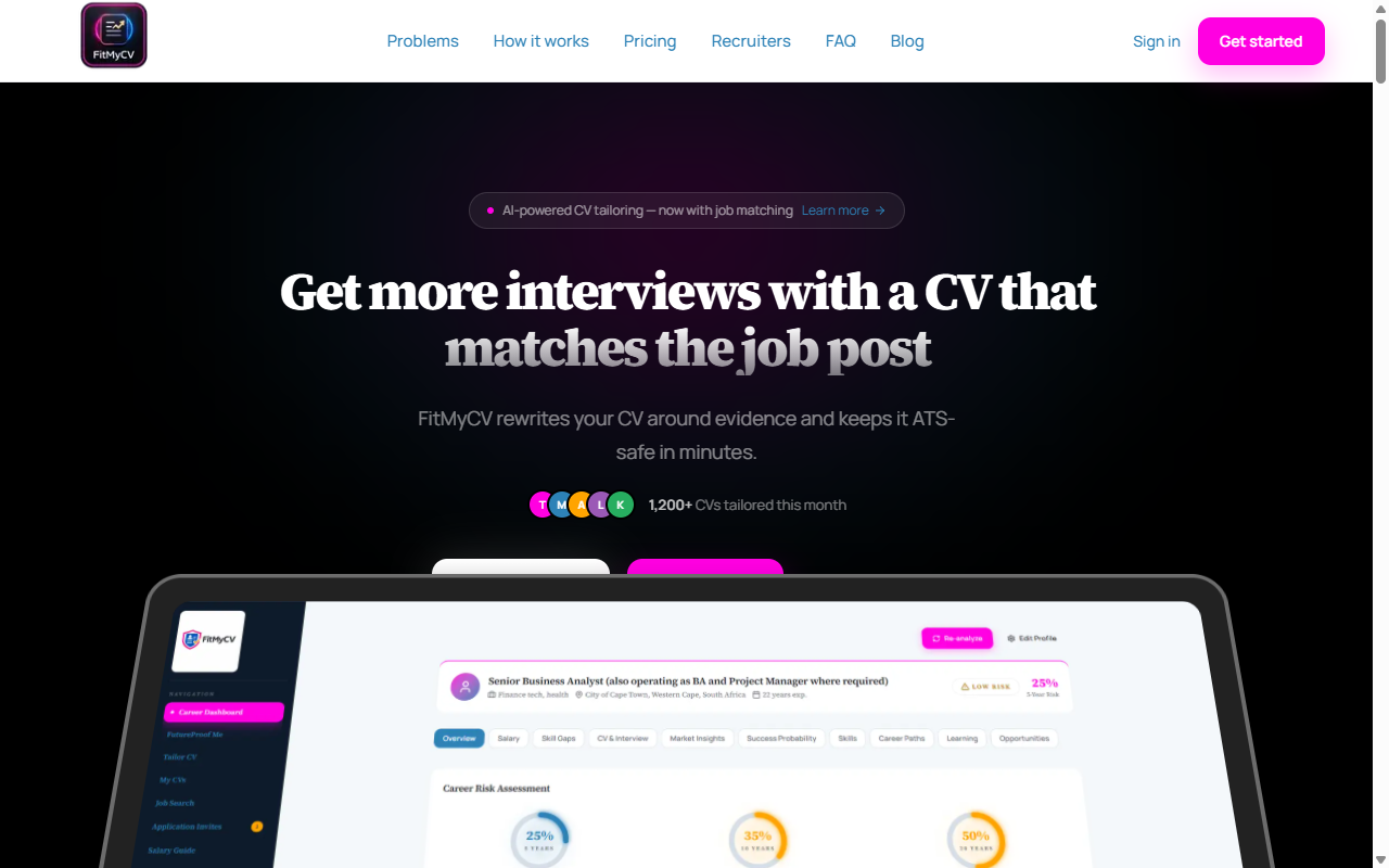 FitMyCV screenshot
